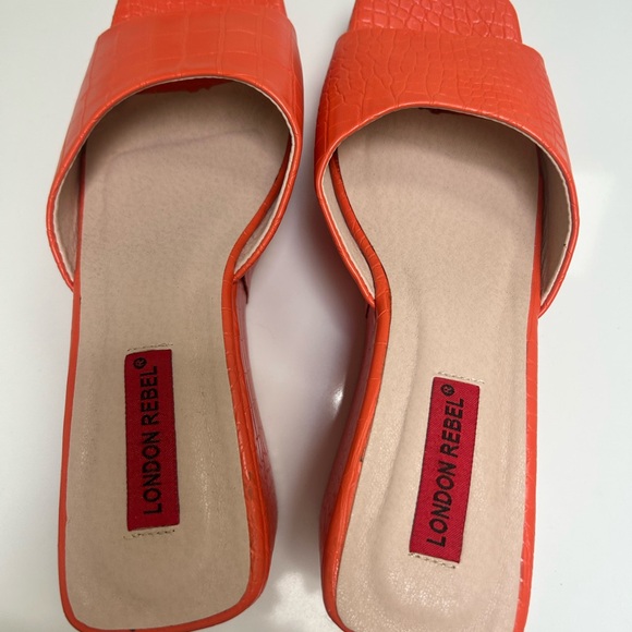 orange women’s alligator wedges Wedge HEELS - Picture 6 of 10